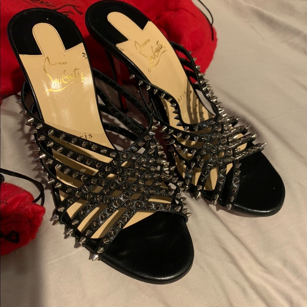 Christian Louboutin Black Martha Spike Heels